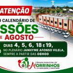 Câmara Municipal de Morrinhos inicia período ordinário de agosto
