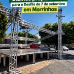 Prefeitura finaliza montagem estrutura para o desfile de 7 de Setembro