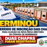Terminou o prazo para inscrição de chapas na Câmara Municipal de Morrinhos